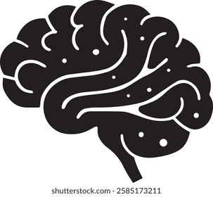 Brain icon logo design template isolated illustration