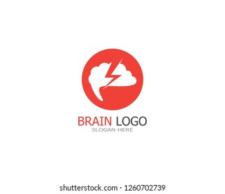 Brain icon logo design vector illustration