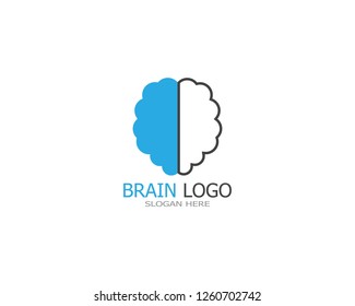 Brain icon logo design vector illustration