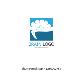 Brain icon logo design vector illustration