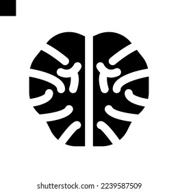 brain icon logo flat style vector
