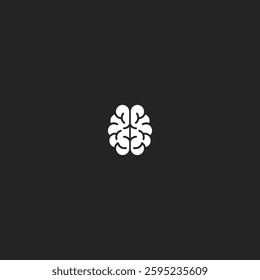Brain icon logo flat vector design