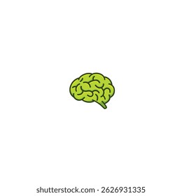 Brain icon logo flat vector design
