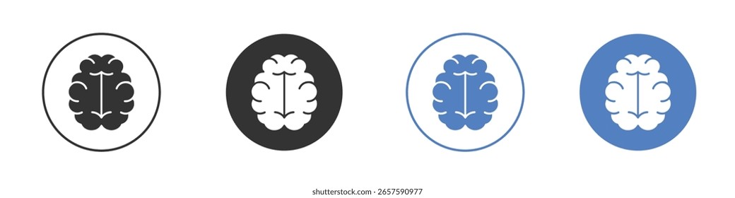 Diseños gráficos de logotipo de icono de cerebro