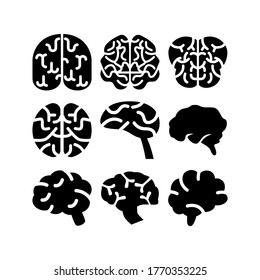 brain icon or logo isolated sign symbol vector illustration - Collection of high quality black style vector icons
