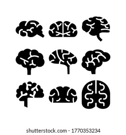 brain icon or logo isolated sign symbol vector illustration - Collection of high quality black style vector icons
