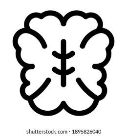 icono cerebral o logotipo símbolo de signo aislado ilustración vectorial - iconos vectoriales de estilo negro de alta calidad
