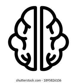 icono cerebral o logotipo símbolo de signo aislado ilustración vectorial - iconos vectoriales de estilo negro de alta calidad
