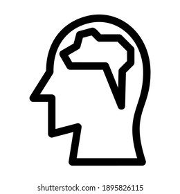 icono cerebral o logotipo símbolo de signo aislado ilustración vectorial - iconos vectoriales de estilo negro de alta calidad
