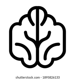 icono cerebral o logotipo símbolo de signo aislado ilustración vectorial - iconos vectoriales de estilo negro de alta calidad
