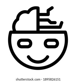 icono cerebral o logotipo símbolo de signo aislado ilustración vectorial - iconos vectoriales de estilo negro de alta calidad
