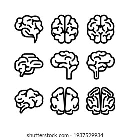 brain icon or logo isolated sign symbol vector illustration - Collection of high quality black style vector icons
