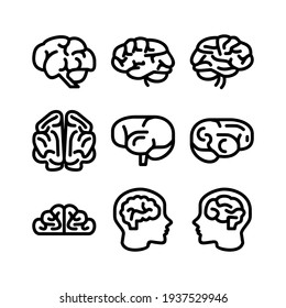 brain icon or logo isolated sign symbol vector illustration - Collection of high quality black style vector icons
