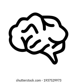 icono cerebral o logotipo símbolo de signo aislado ilustración vectorial - iconos vectoriales de estilo negro de alta calidad
