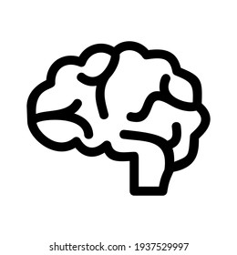 icono cerebral o logotipo símbolo de signo aislado ilustración vectorial - iconos vectoriales de estilo negro de alta calidad
