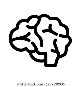 icono cerebral o logotipo símbolo de signo aislado ilustración vectorial - iconos vectoriales de estilo negro de alta calidad
