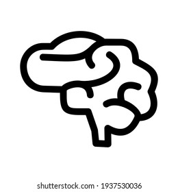 icono cerebral o logotipo símbolo de signo aislado ilustración vectorial - iconos vectoriales de estilo negro de alta calidad

