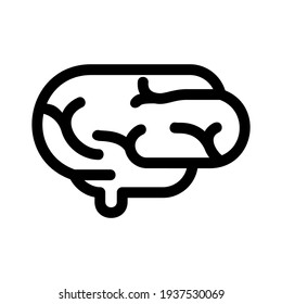 icono cerebral o logotipo símbolo de signo aislado ilustración vectorial - iconos vectoriales de estilo negro de alta calidad

