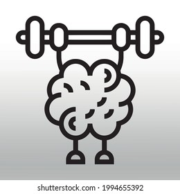 brain icon or logo isolated sign symbol vector illustration,right icon in filled,thin line,outline and stroke style Collection of high quality color style vector icon,gradient background