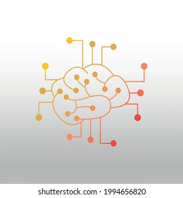 icono cerebral o logotipo símbolo de signo aislado ilustración vectorial,icono derecho en relleno,línea delgada,contorno y estilo de trazo Colección de estilo de color de alta calidad icono vectorial,fondo degradado