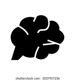icono cerebral o logotipo símbolo de signo aislado ilustración vectorial - iconos vectoriales de estilo negro de alta calidad
