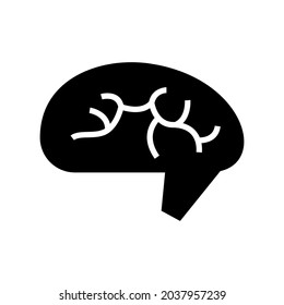 icono cerebral o logotipo símbolo de signo aislado ilustración vectorial - iconos vectoriales de estilo negro de alta calidad
