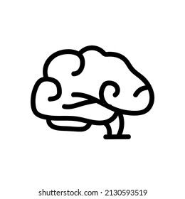 Brain icon or logo isolated sign symbol vector illustration on white background - Collection of high quality black style vector icons