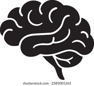 Brain icon, Brain Logo silhouette vector design.