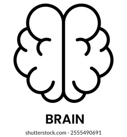 Brain Icon for Medical Element Design
