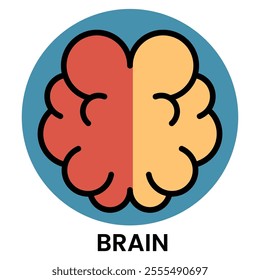 Brain Icon for Medical Element Design