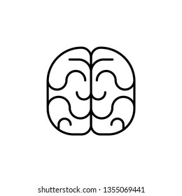 Brain Icon. Medicine Symbol Modern Simple Outline Vector Icon