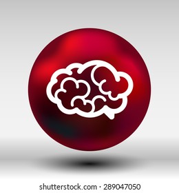Brain icon mind vector medical brainstorm head human.