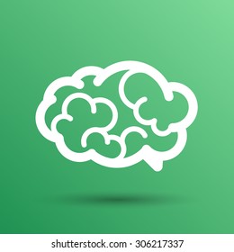 Brain icon mind vector medical symbol illustration.