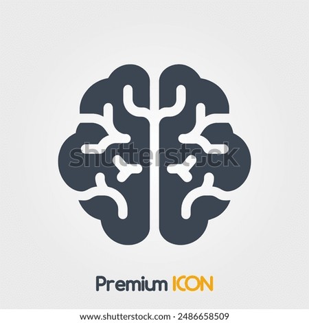 Brain icon - minimalist vector illustration
