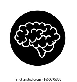  brain icon on white background