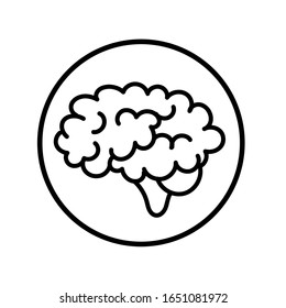  icono del cerebro sobre fondo blanco