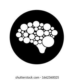 brain icon on white background