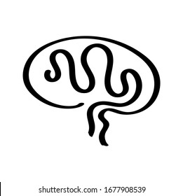  brain icon on white background