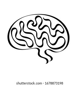  icono del cerebro sobre fondo blanco