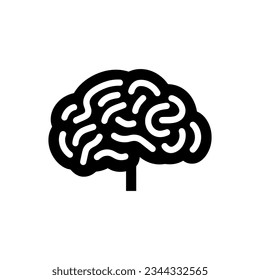 Brain icon on white background