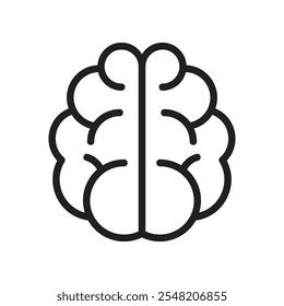 Brain Icon on White Background. Vector