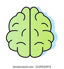 Brain Icon Representing Learning and Information Sharing. Training and Development