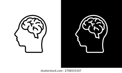 Cerebro con diseño de conjunto de iconos