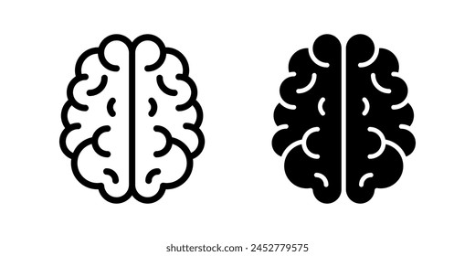 Brain icon set. flat illustration of vector icon