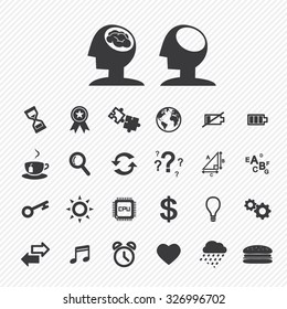 Brain icon set. illustration eps10