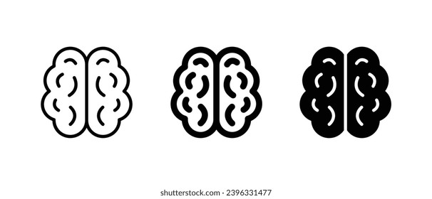 Brain icon set vector illustration for web, ui, and mobile apps