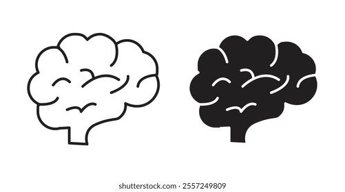 Brain Icon set. vector illustration set