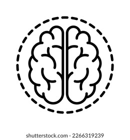 Icono de cerebro. inicio de sesión para concepto móvil y diseño web. ilustración vectorial