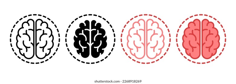 Brain icon. sign for mobile concept and web design. vector illustration