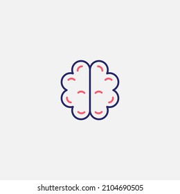Vector de signo de icono de cerebro,Símbolo, ilustración de logotipo para web y móvil